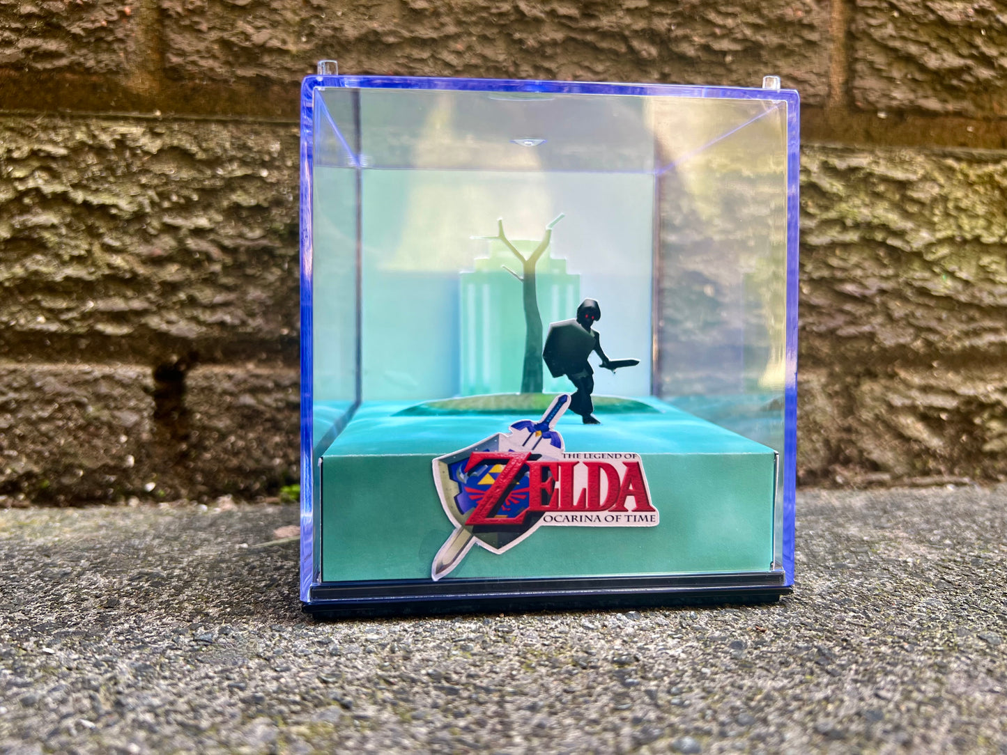 ZELDA OCARINA of Time - Dark Link - 3D Game Cube Diorama