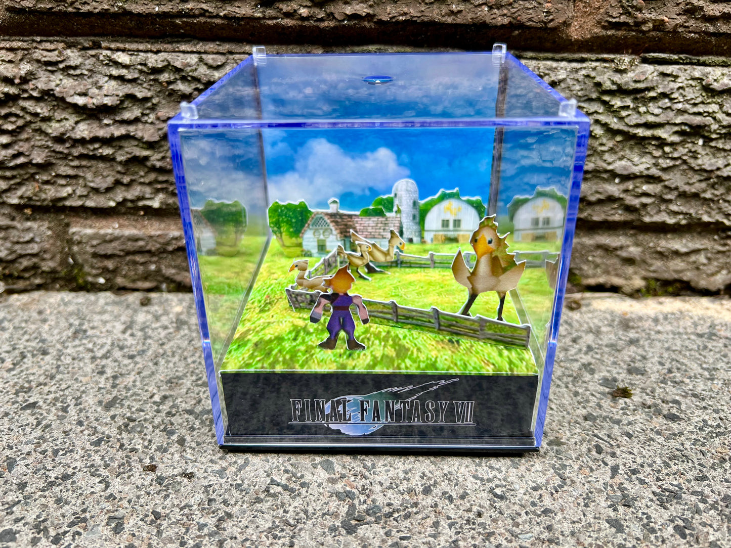 CHOCOBO FARM - Final Fantasy 7 - 3D Game Cube Diorama