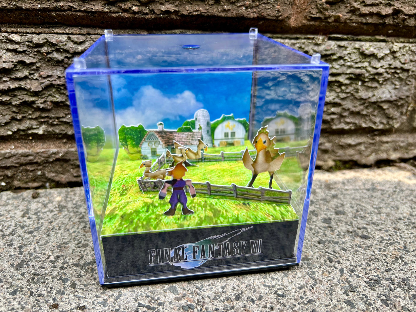 CHOCOBO FARM - Final Fantasy 7 - 3D Game Cube Diorama