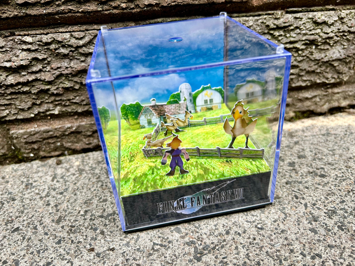 CHOCOBO FARM - Final Fantasy 7 - 3D Game Cube Diorama