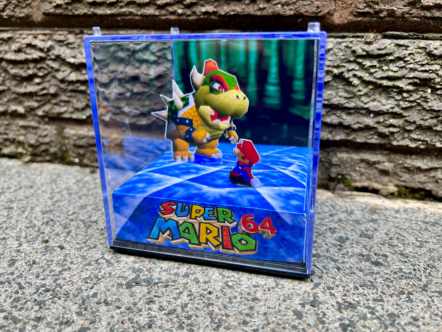 BOWSER BATTLE - Super Mario 64 - 3D Game Cube Diorama