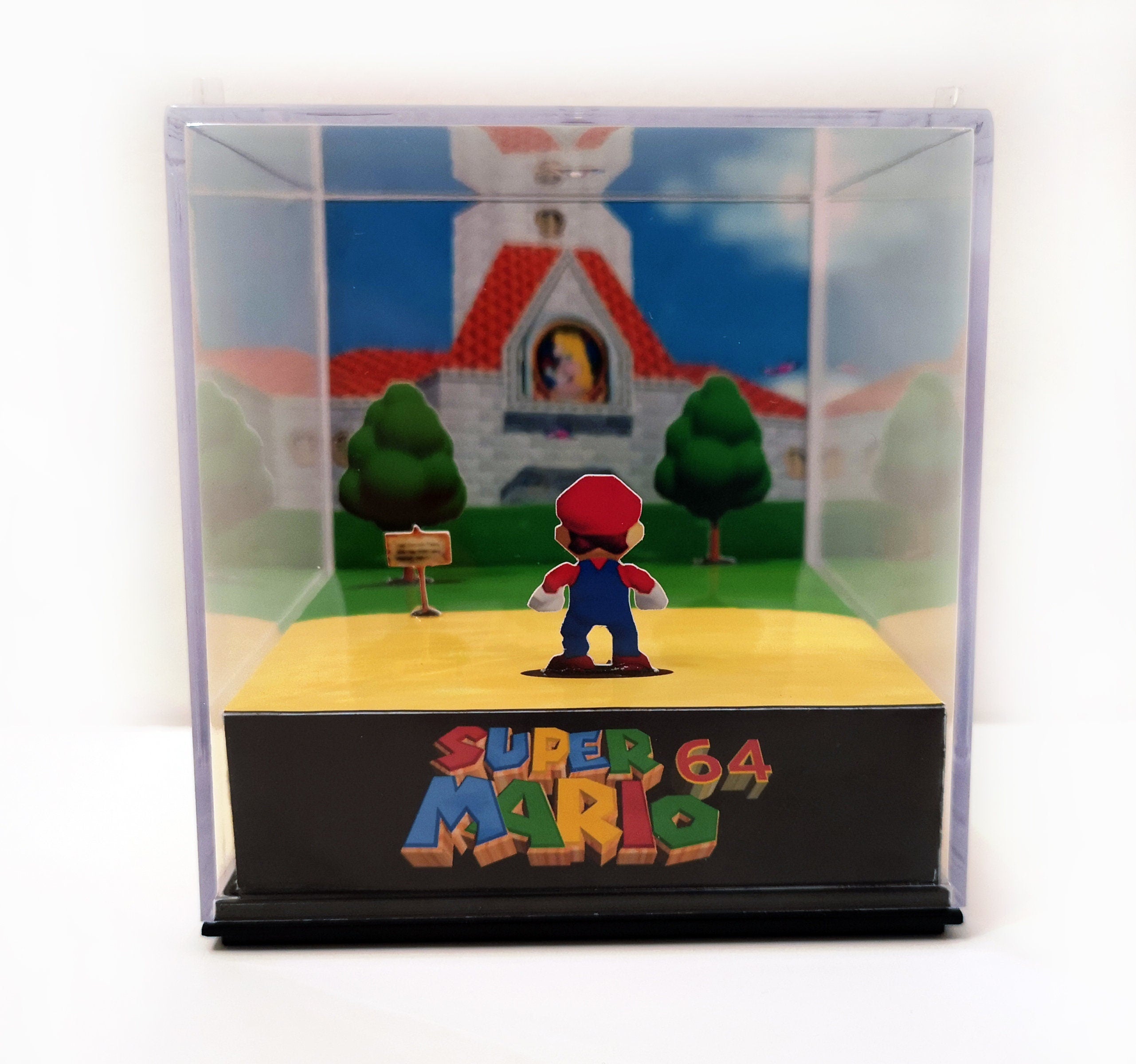 Super Mario 64 Diorama Cube: Baby Penguin - Video Game Room Decoration