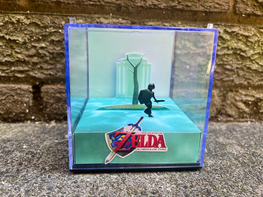 ZELDA OCARINA of Time - Dark Link - 3D Game Cube Diorama