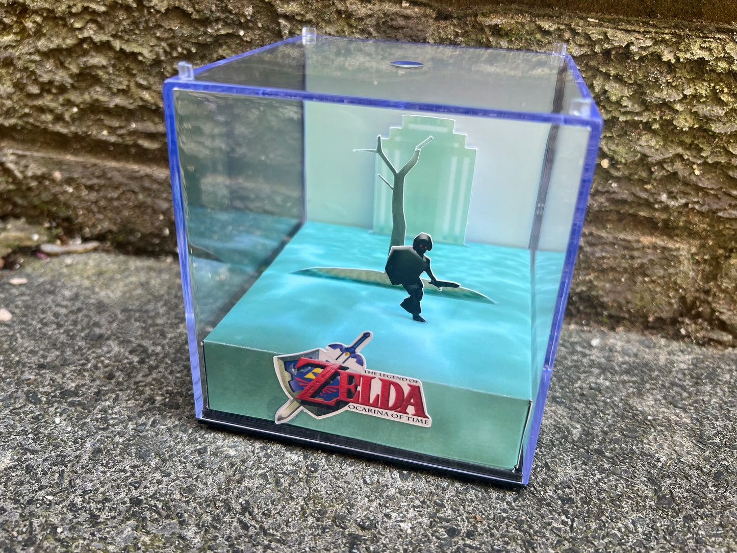 ZELDA OCARINA of Time - Dark Link - 3D Game Cube Diorama