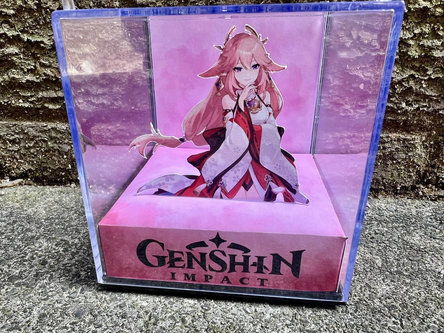 GENSHIN IMPACT - Yae Miko - 3D Game Cube Diorama