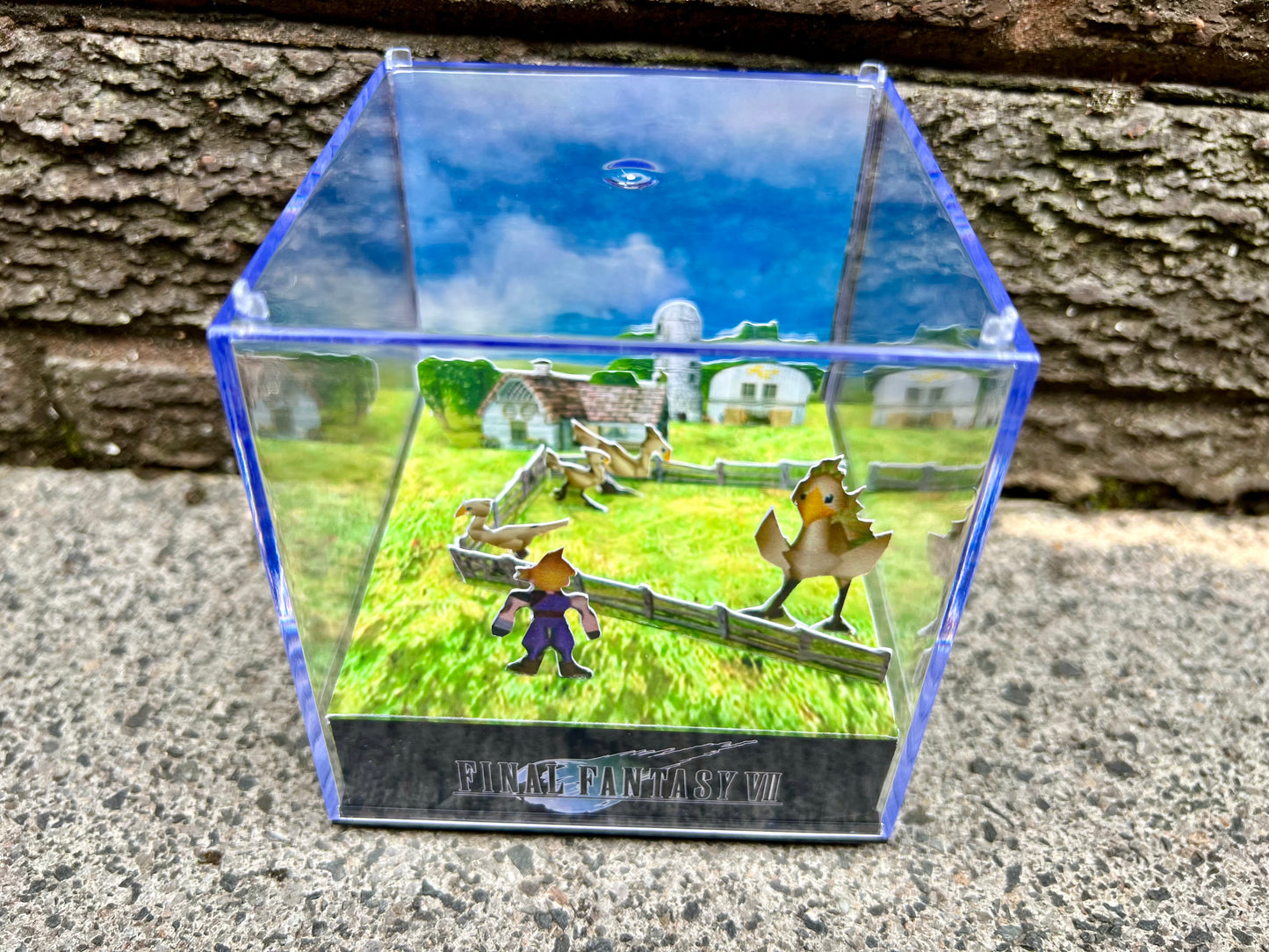 CHOCOBO FARM - Final Fantasy 7 - 3D Game Cube Diorama
