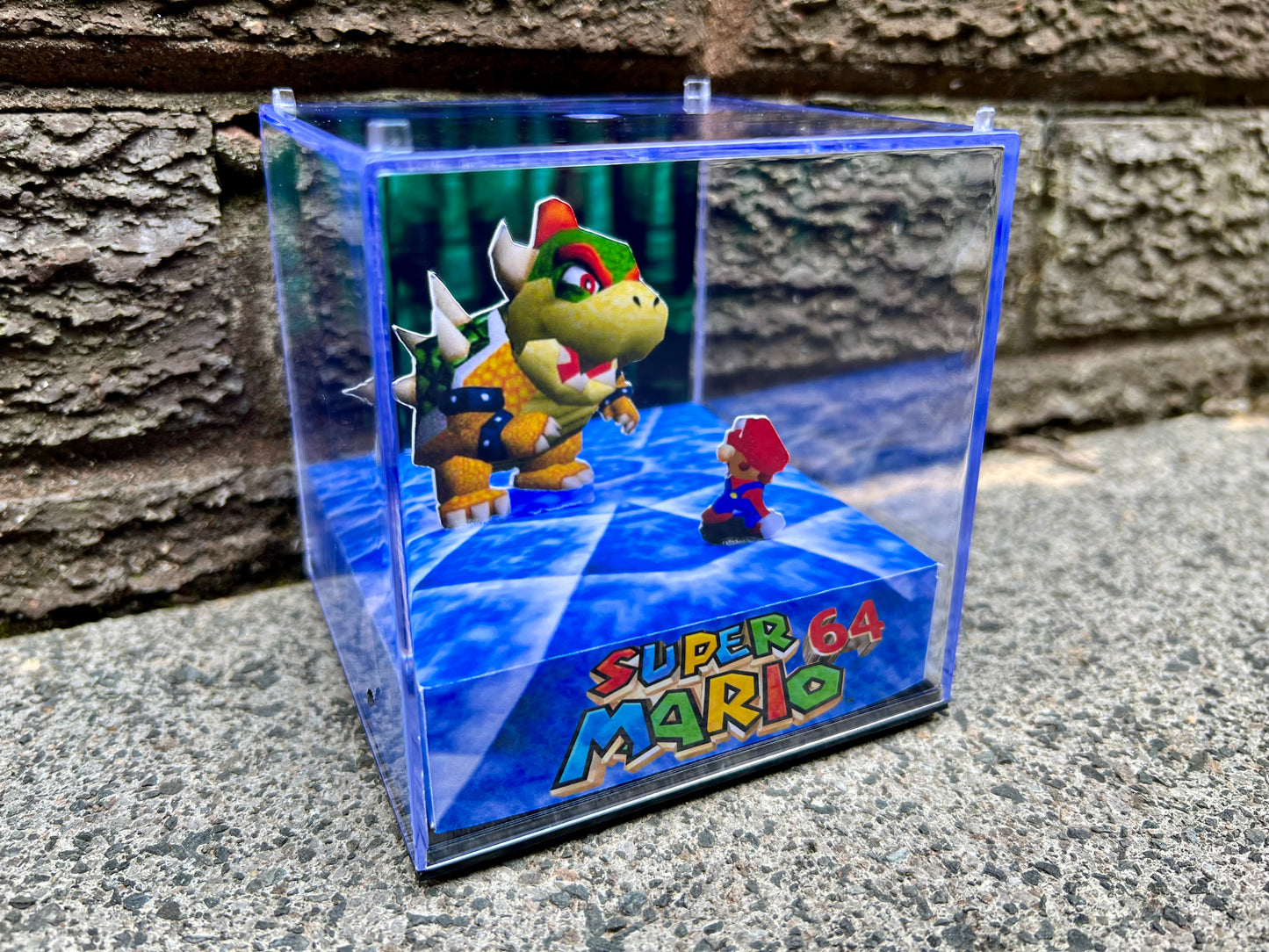 BOWSER BATTLE - Super Mario 64 - 3D Game Cube Diorama