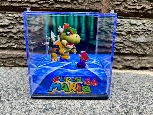 BOWSER BATTLE - Super Mario 64 - 3D Game Cube Diorama