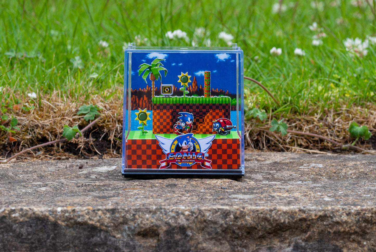 SONIC THE HEDGEHOG - Green Hill Zone - Game Cube Diorama