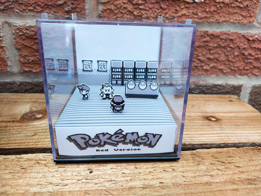 POKEMON RED - Oak's Lab - Game Cube Diorama