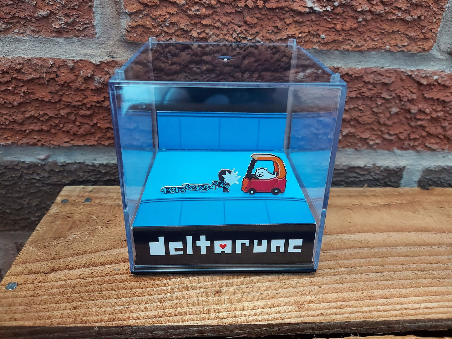 DELTARUNE - Dog Car - Game Cube Diorama